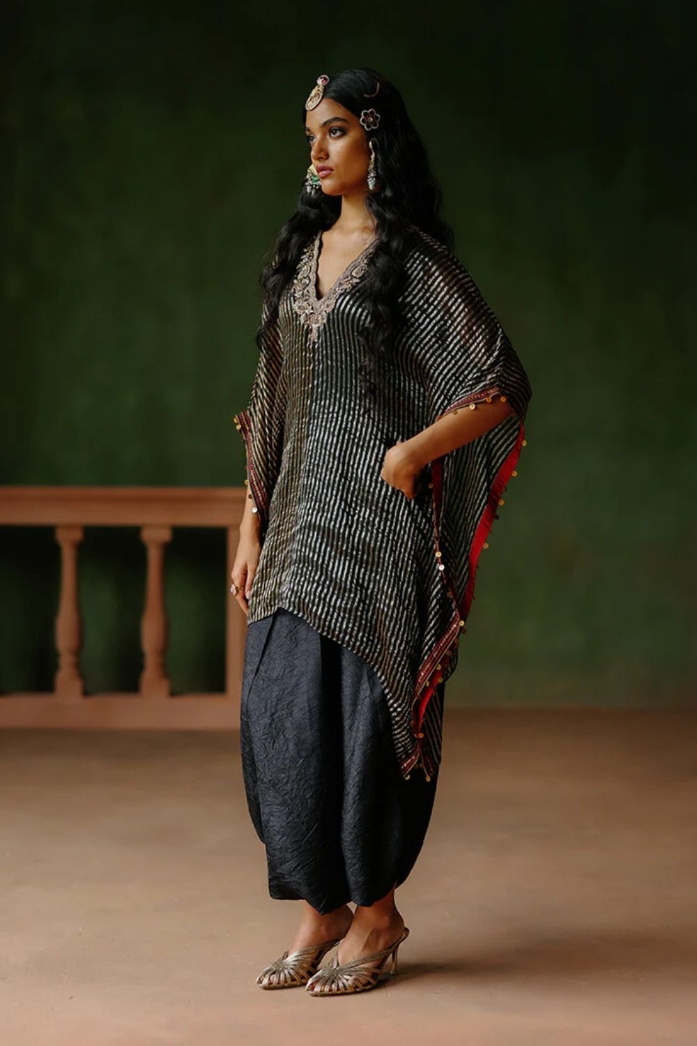 Amber Kaftan Dhoti Set