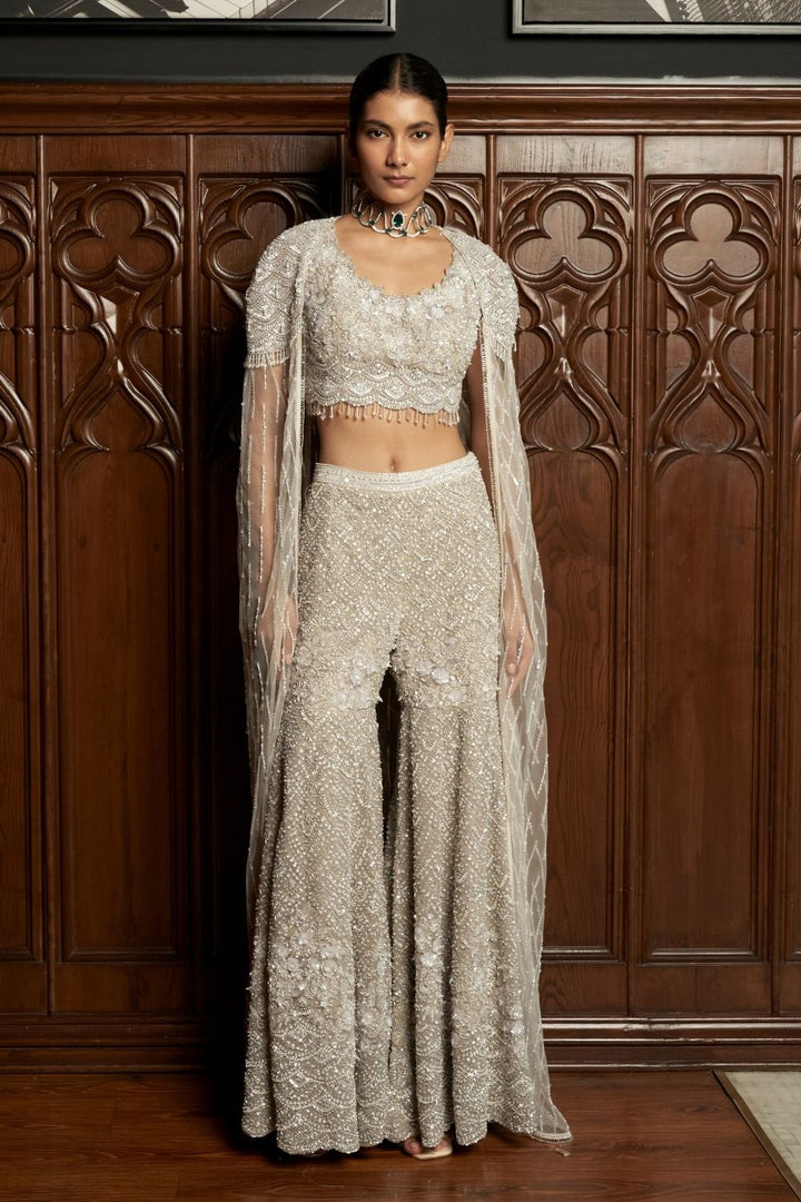 Grey Cape Pant Set