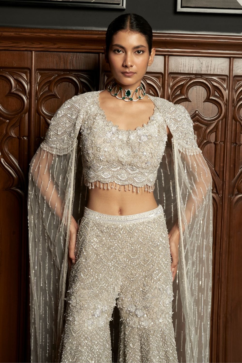 Grey Cape Pant Set