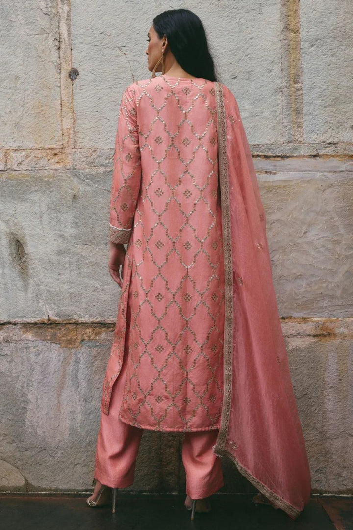 Rose Jaipur Gota Kurta Set