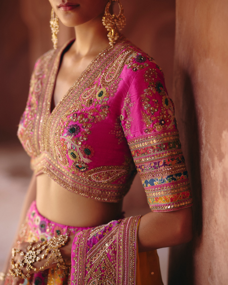 Gulrez Multi-Coloured Lehenga With Dupatta