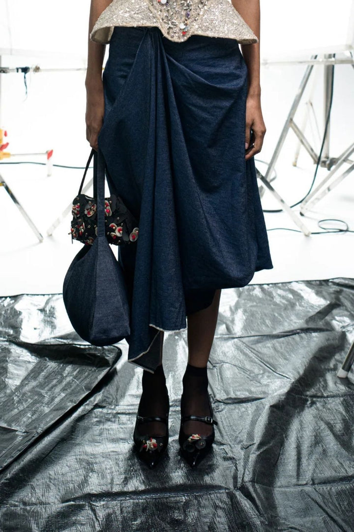 Denim Dhoti Skirt