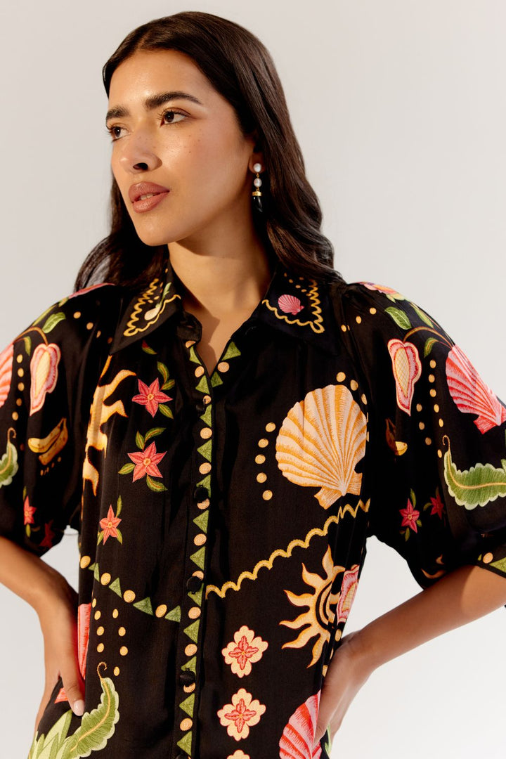 Rosa Mini - Seashell (Black)