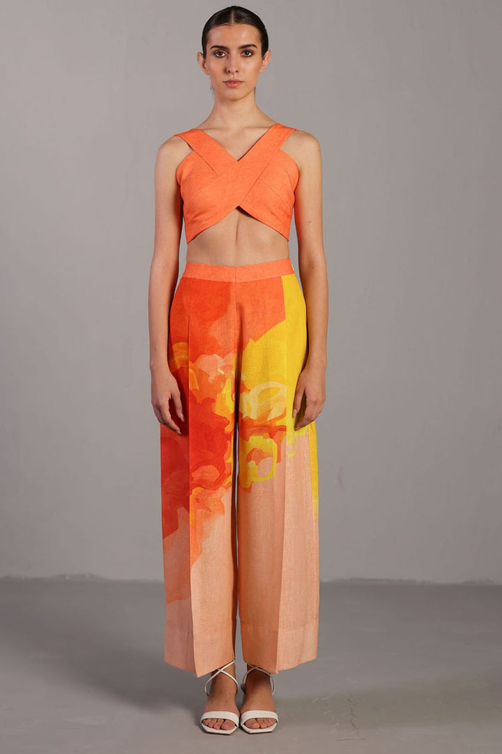 Diffuse bright orange & yellow Co-ord set