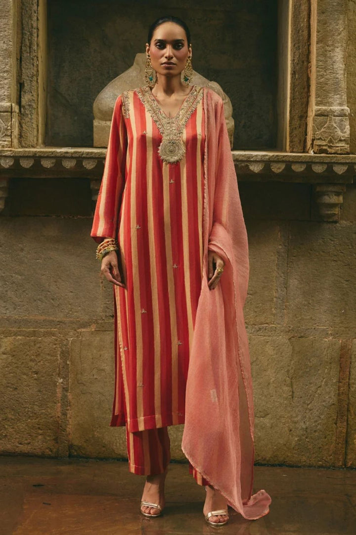 Stripe Straight Kurta Set