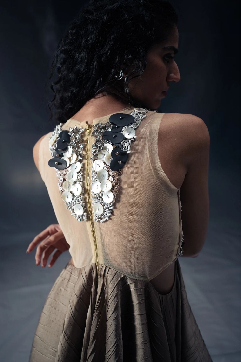 Carbon Dust Fold Dress