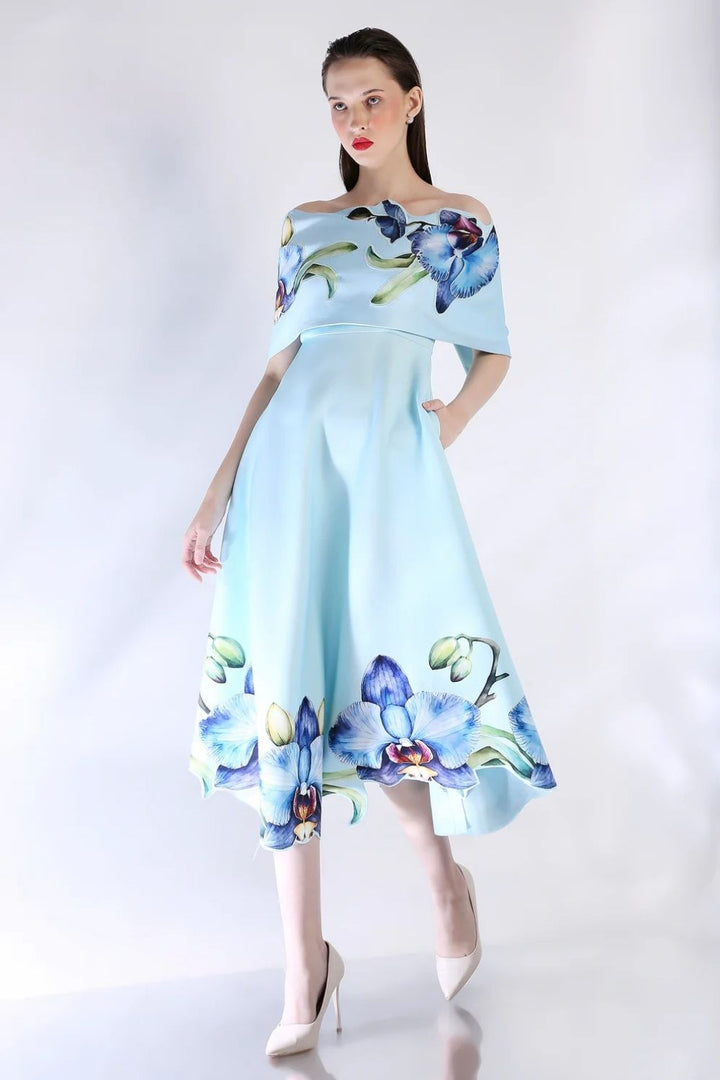 Rosela dress with Floral Wrap