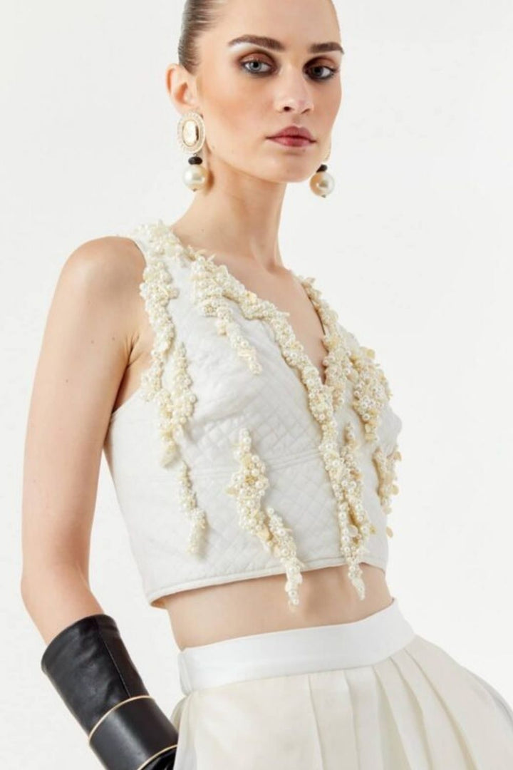 Franco quilted vest with bonbon & Sherry Pant