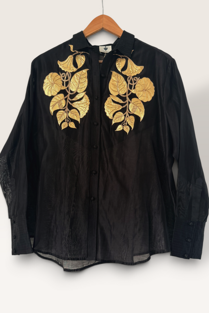 Black Botanica Gotapatti shirt