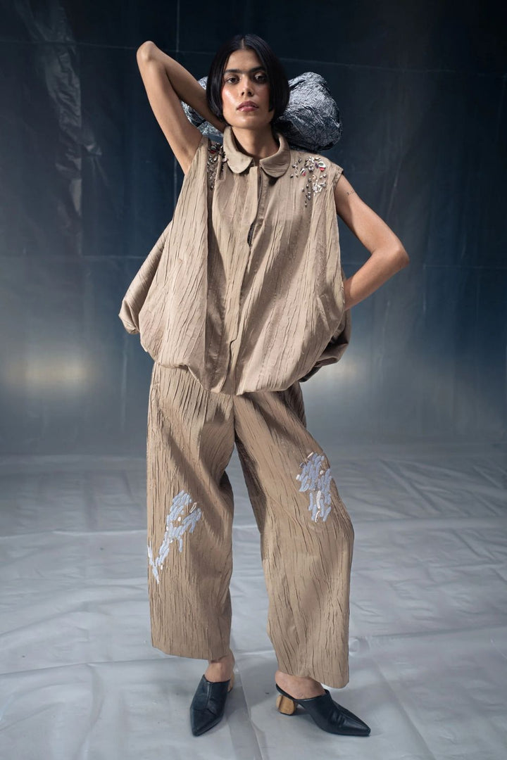 Satin Sand Farshi Pants