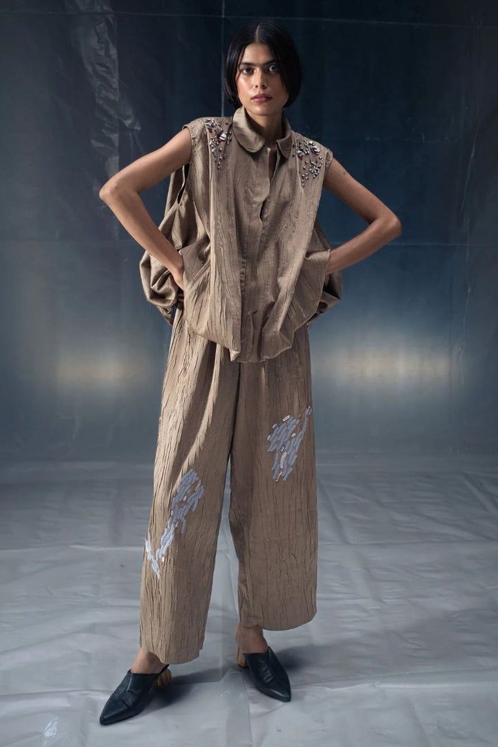 Satin Sand Farshi Pants