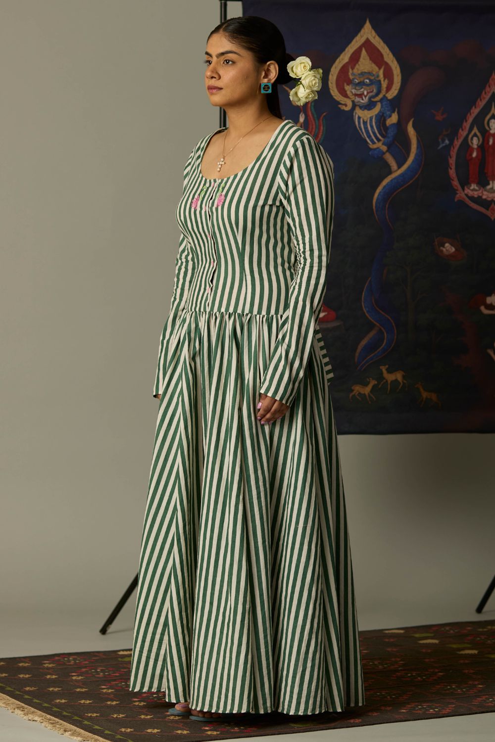 Brooks Dress in Tea Green