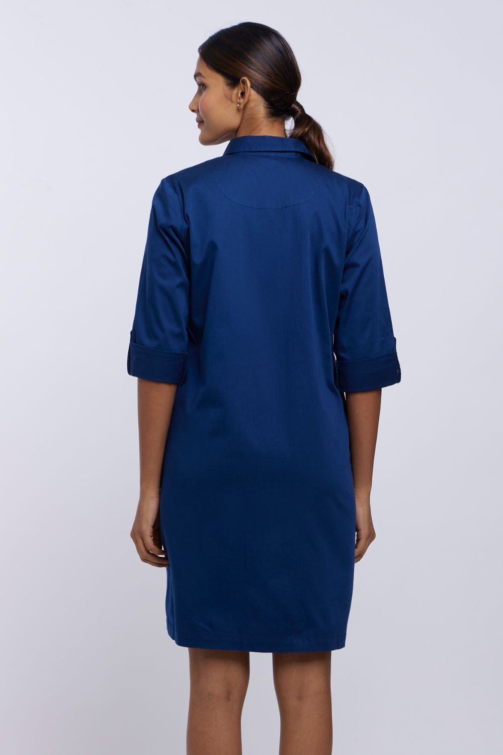 Midnight Blue Shirt Dress