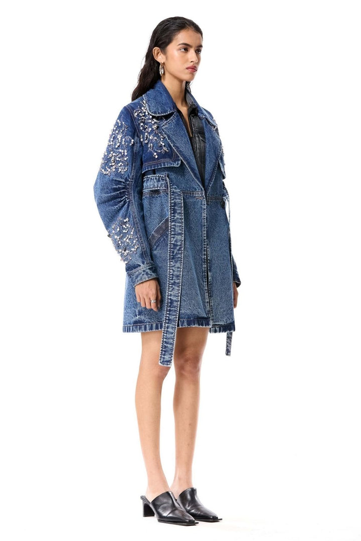 Chromavine Denim Trench