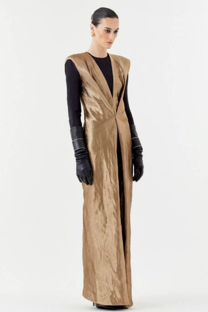 Vera Sleeveless Brocade Dress