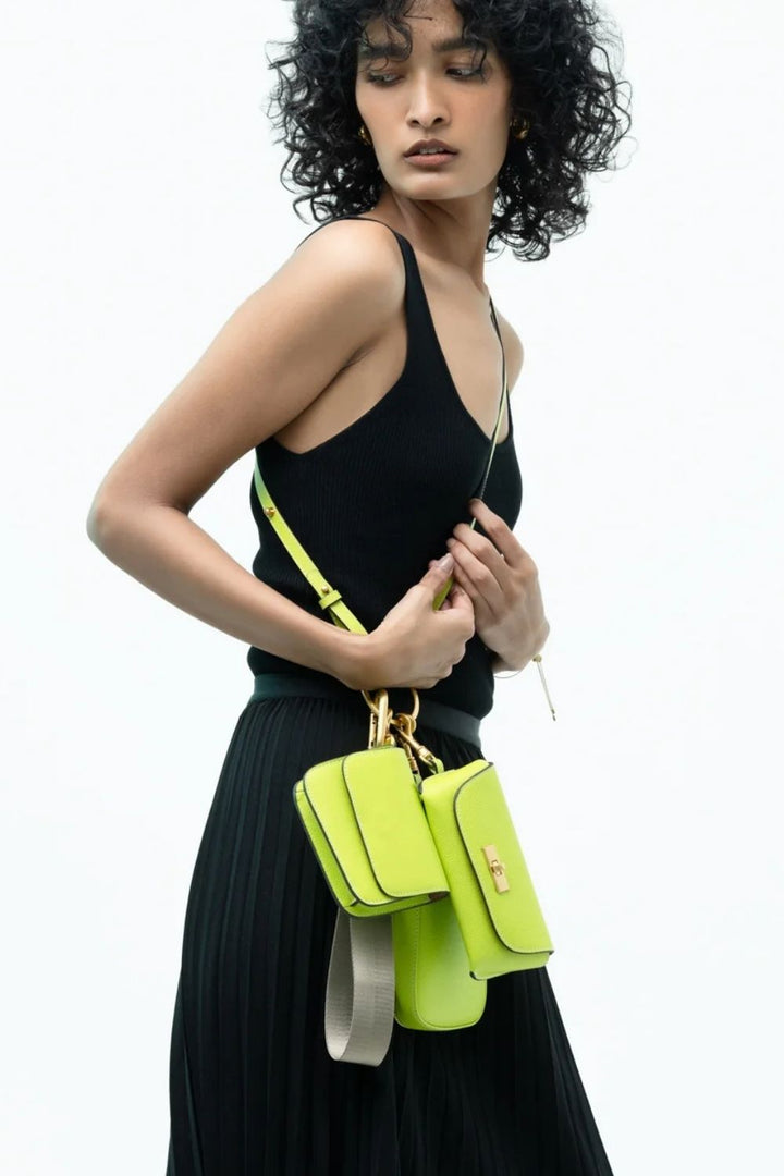 Poppy Green Mini Multi Bag Stack