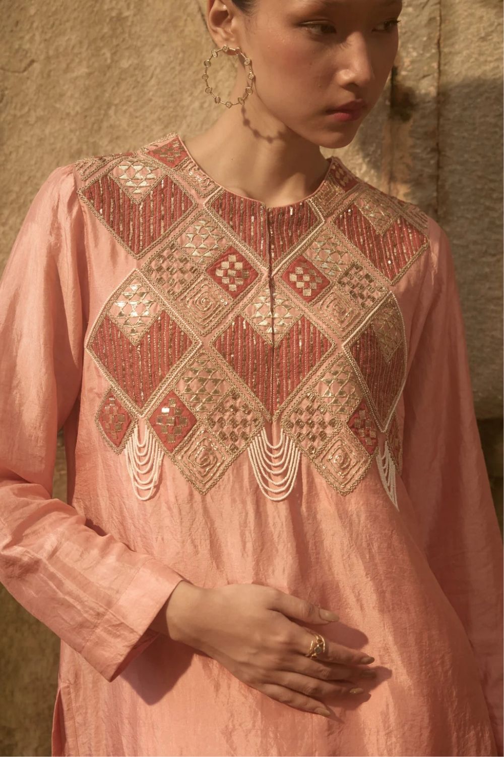Pink Kurta Co-ord Set