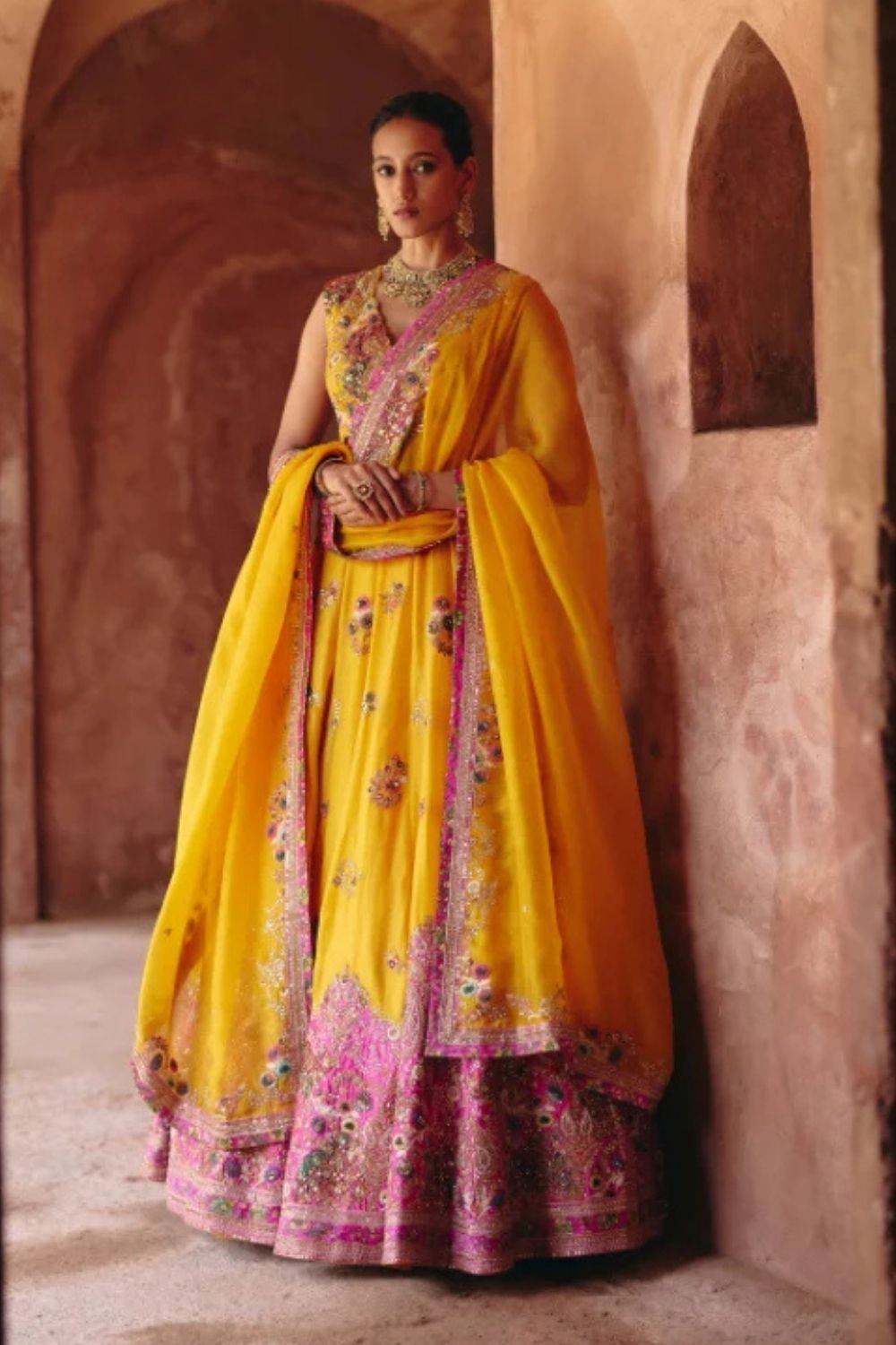 Gulrez Light Organza Lehenga With Dupatta