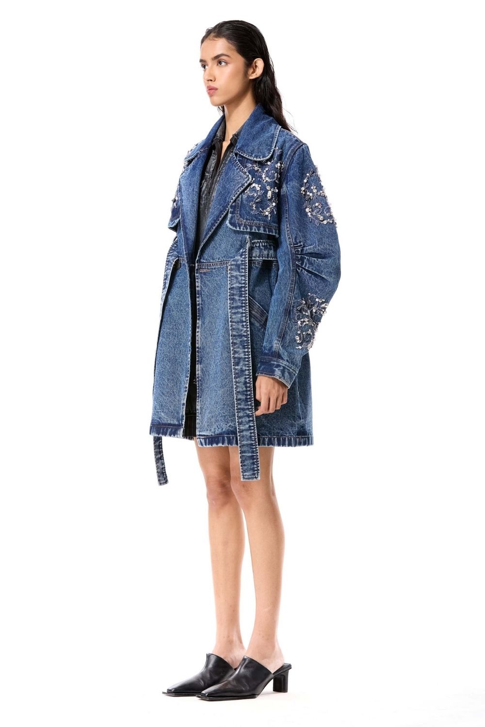 Chromavine Denim Trench