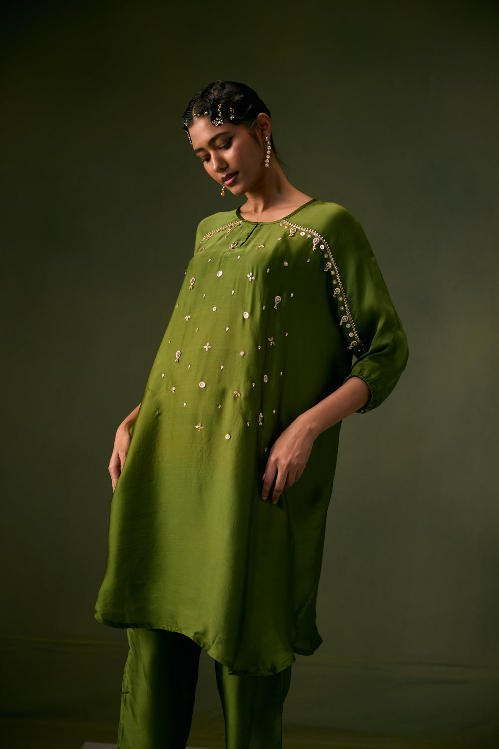 Acove Fern Antifit Kurta with Pants