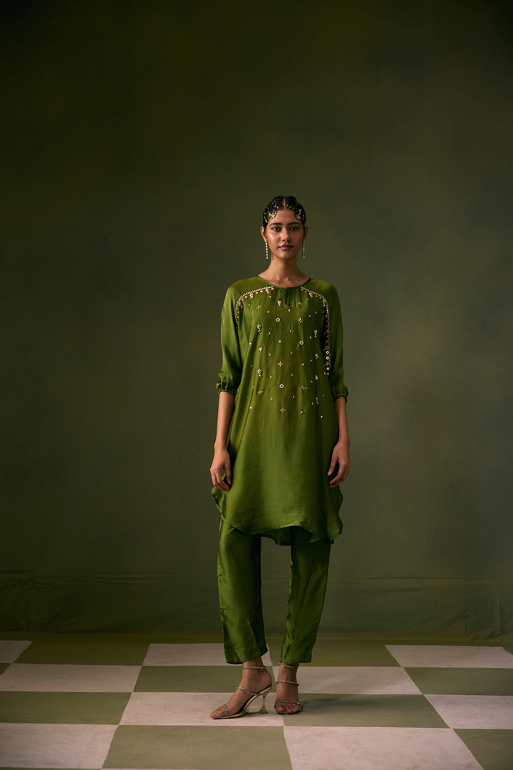 Acove Fern Antifit Kurta with Pants