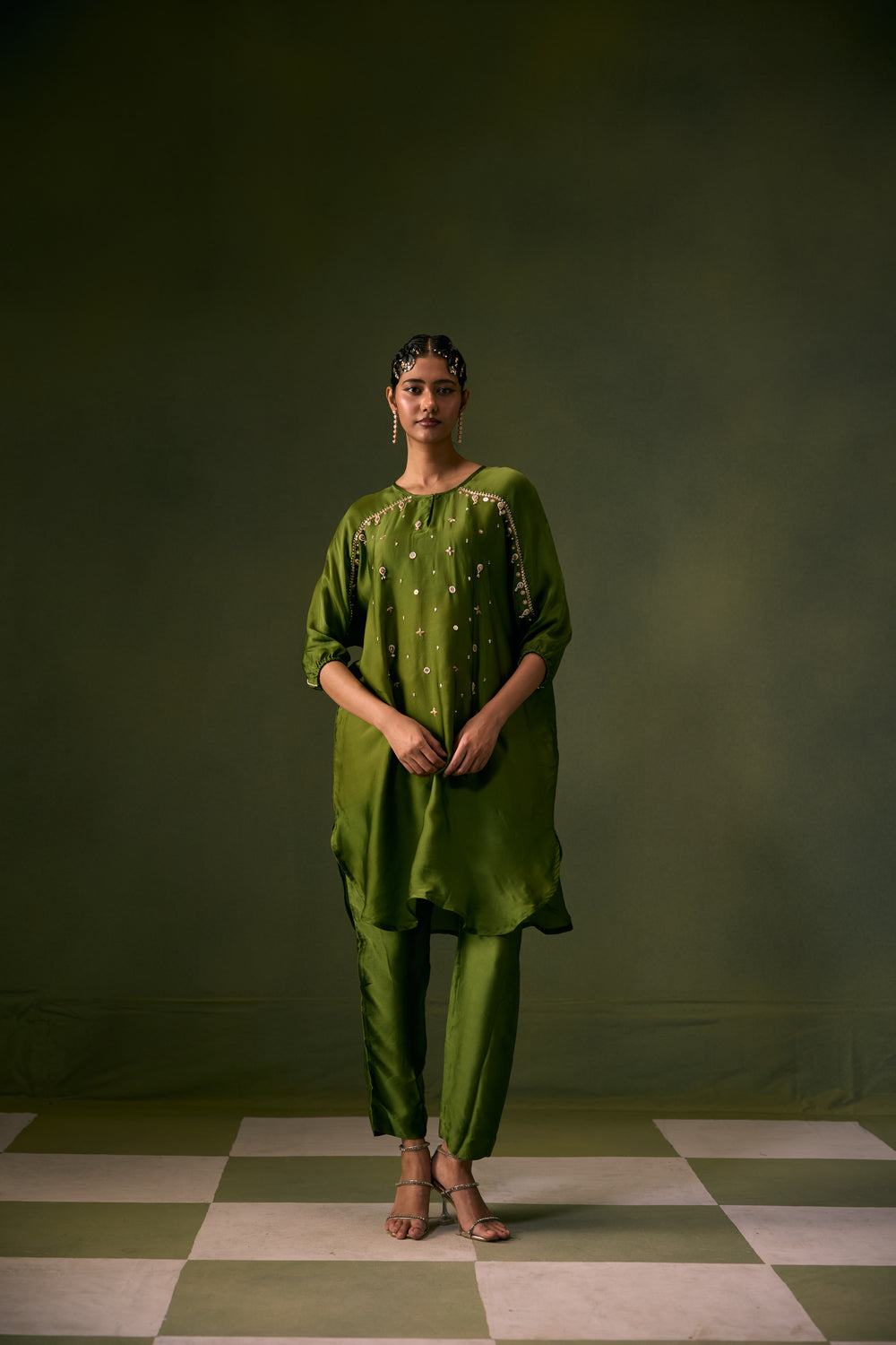 Acove Fern Antifit Kurta with Pants