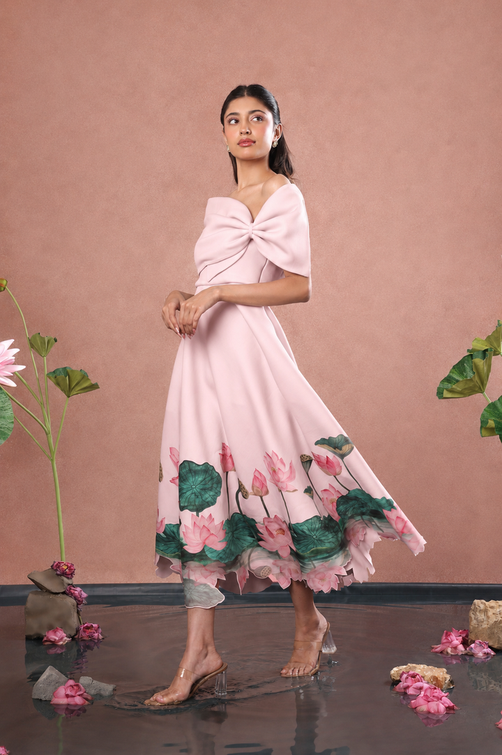Alleppey (Blush) + Bow wrap