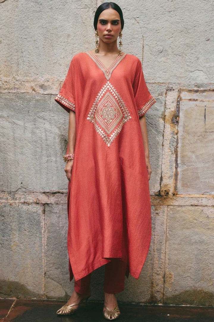 Red Kaftan Set