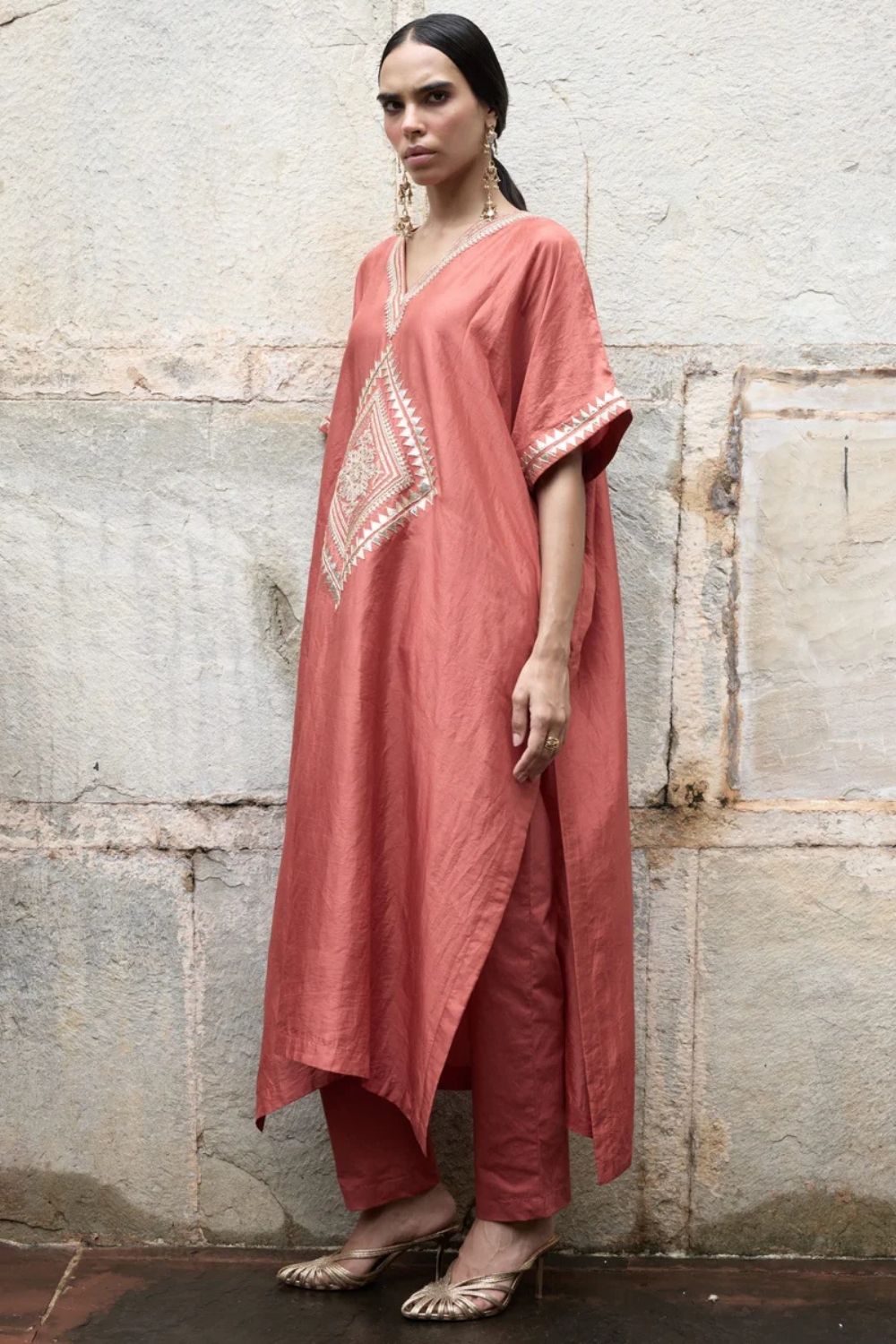 Red Kaftan Set