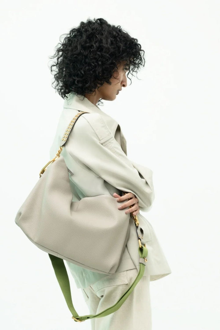 Taupe Oversized Slouchy Shoulder Bag