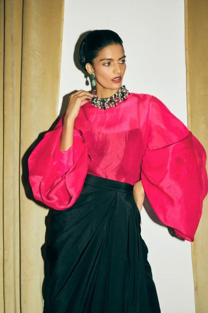 “Colette Choker Shirt with Slip