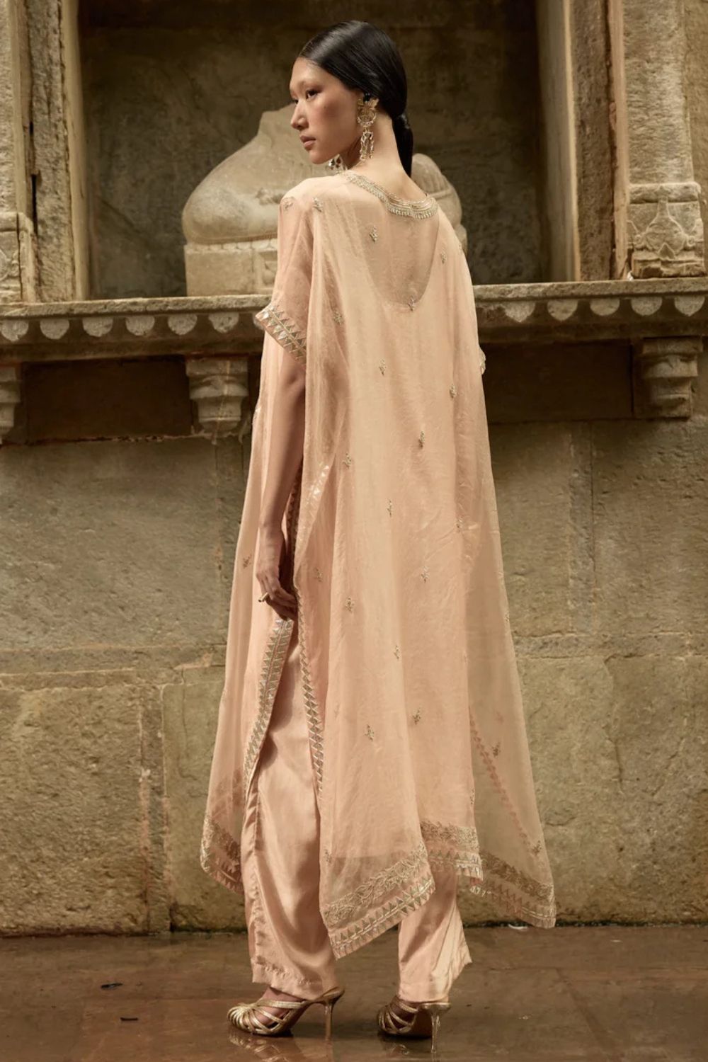 Beige Kaftan Set