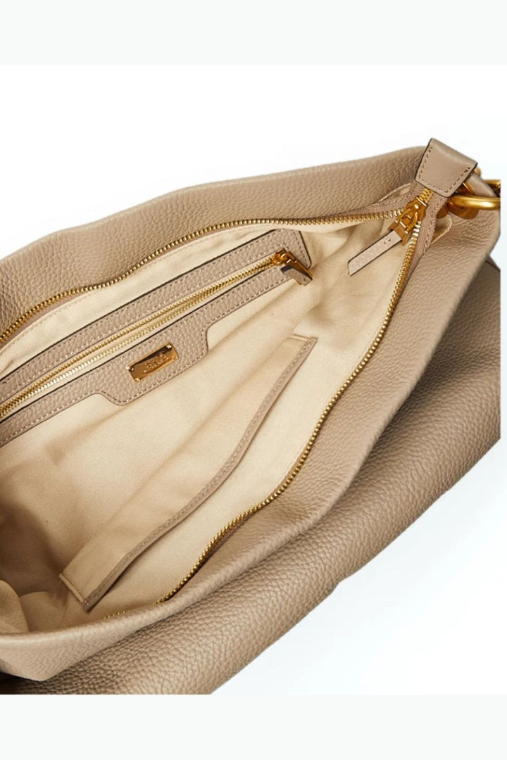 Taupe Oversized Slouchy Shoulder Bag