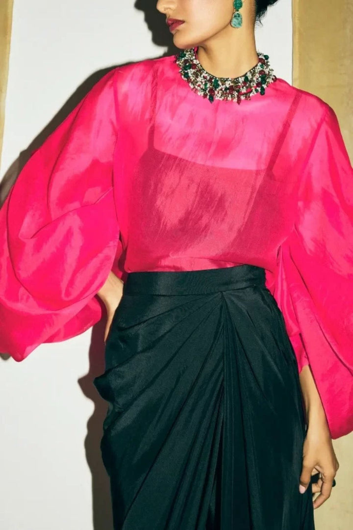 “Colette Choker Shirt with Slip