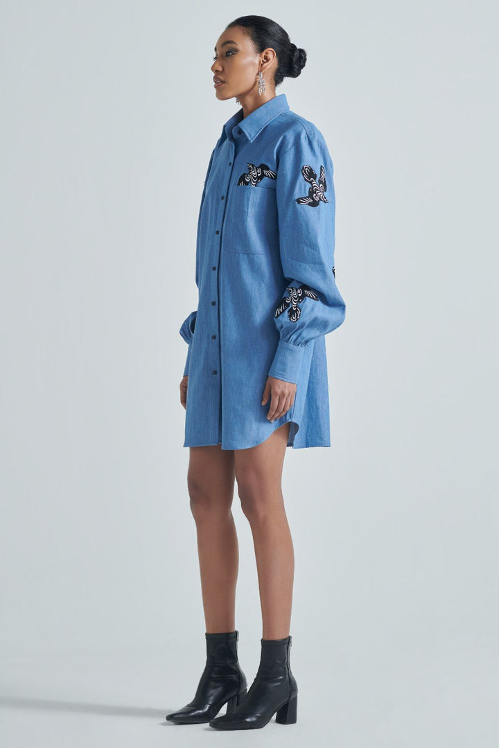 Avian Chic Shirt Dress