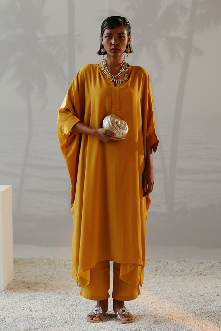 Long Amber Kaftan Set