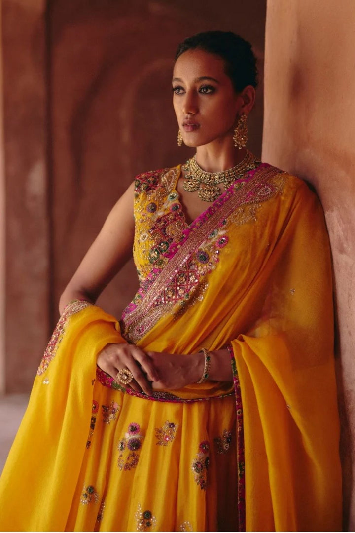 Gulrez Light Organza Lehenga With Dupatta
