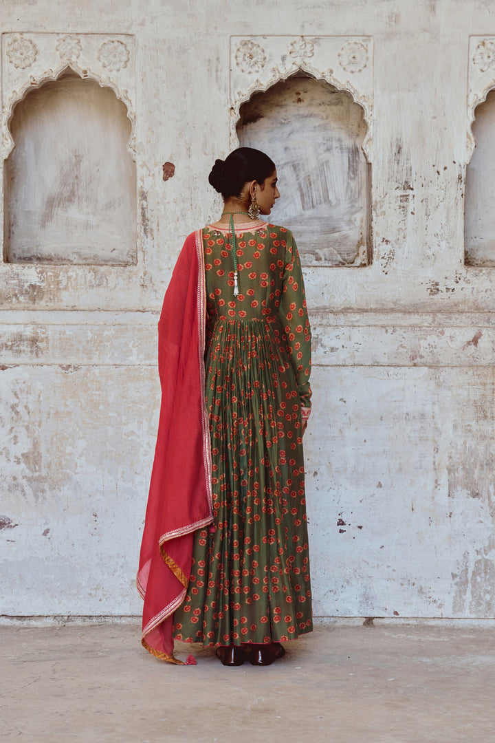 Leher Anarkali Set