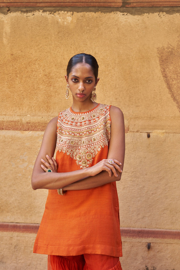 Kesariya Sharara Set