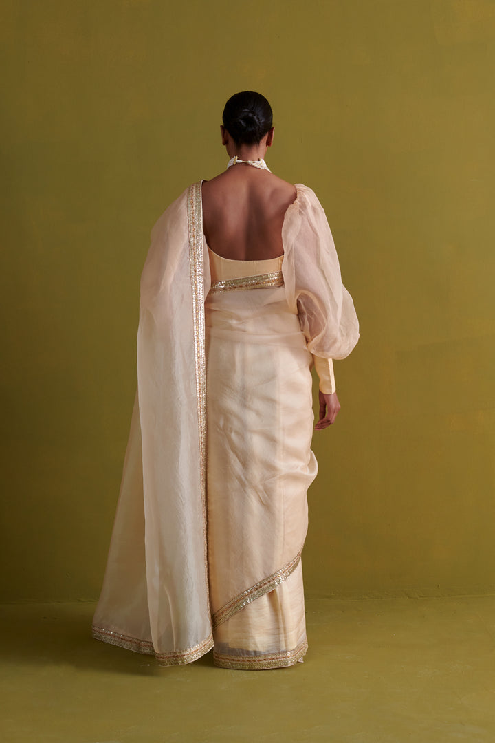 Beige Saree Set