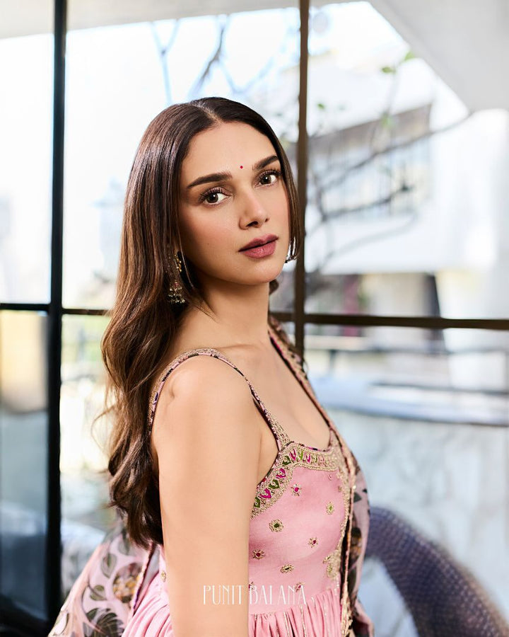 Aditi Rao Hydari in Dusky Pink Anarkali Set