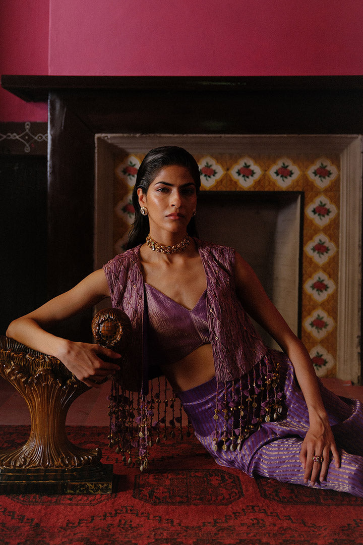 Rutu Jacket Bustier and Pant Set