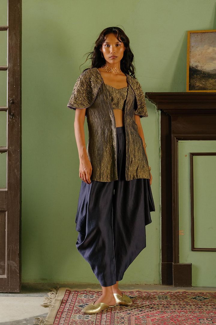Bansi Jacket Bustier and Dhoti Set