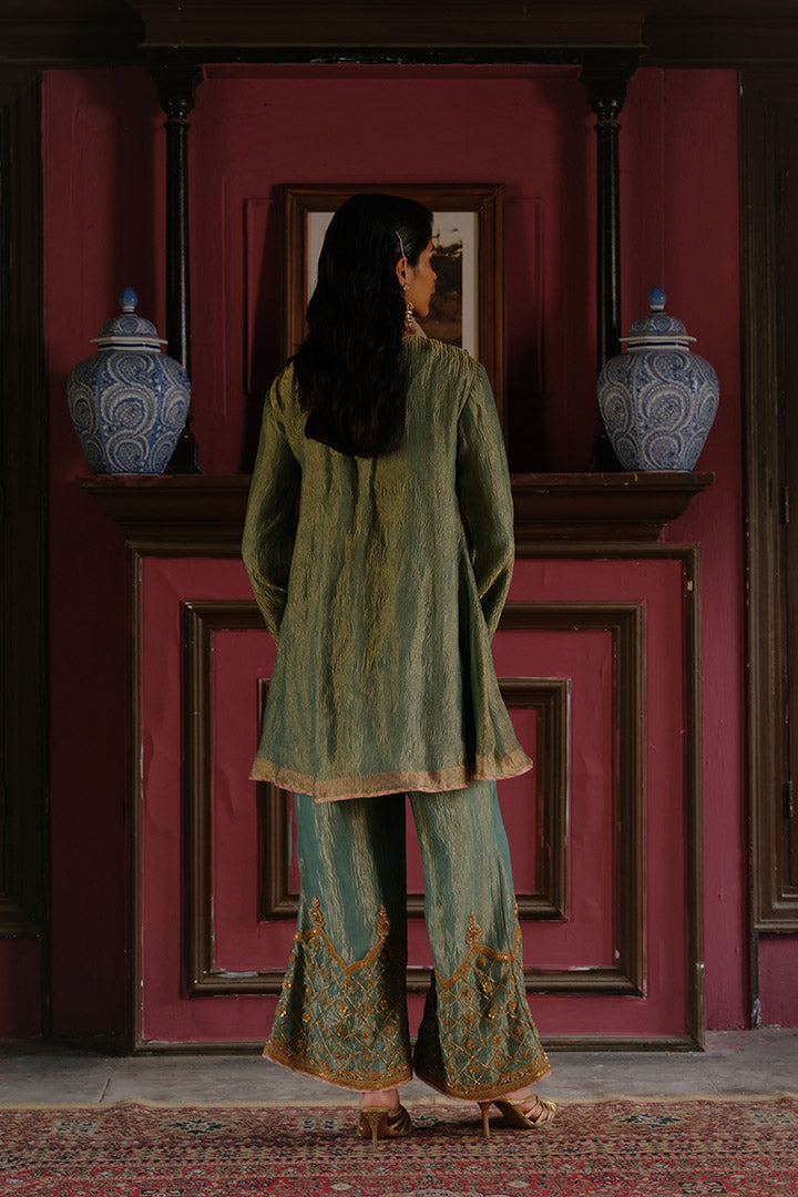 Kesari Kurta Pant Dupatta Set