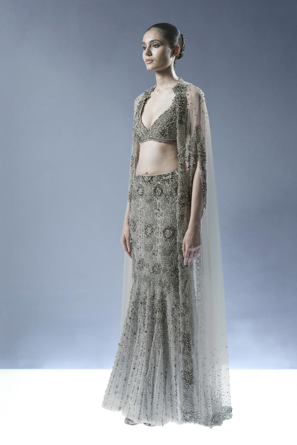 Crystal Cascade Lehenga Set