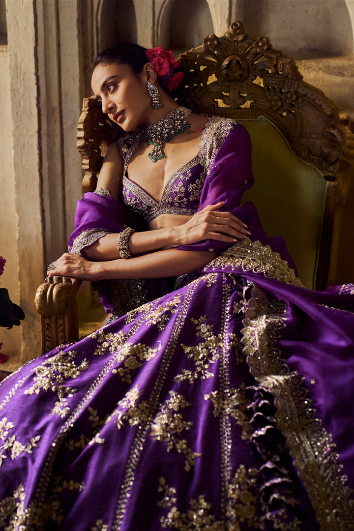 Purple Renuka Lehenga Set