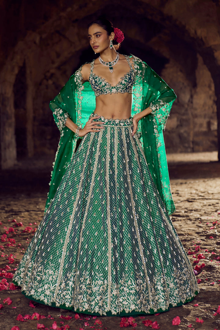 Emerald Green Hustle Lehenga Set