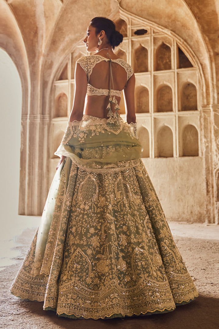 Greyish Ivory Meena Lehenga Set