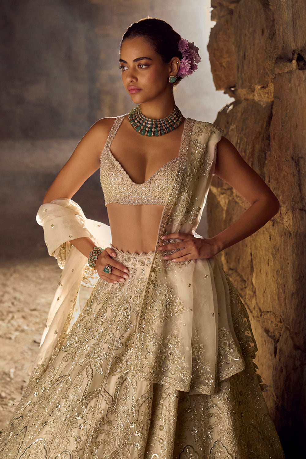 Ivory Sneha Lehenga Set