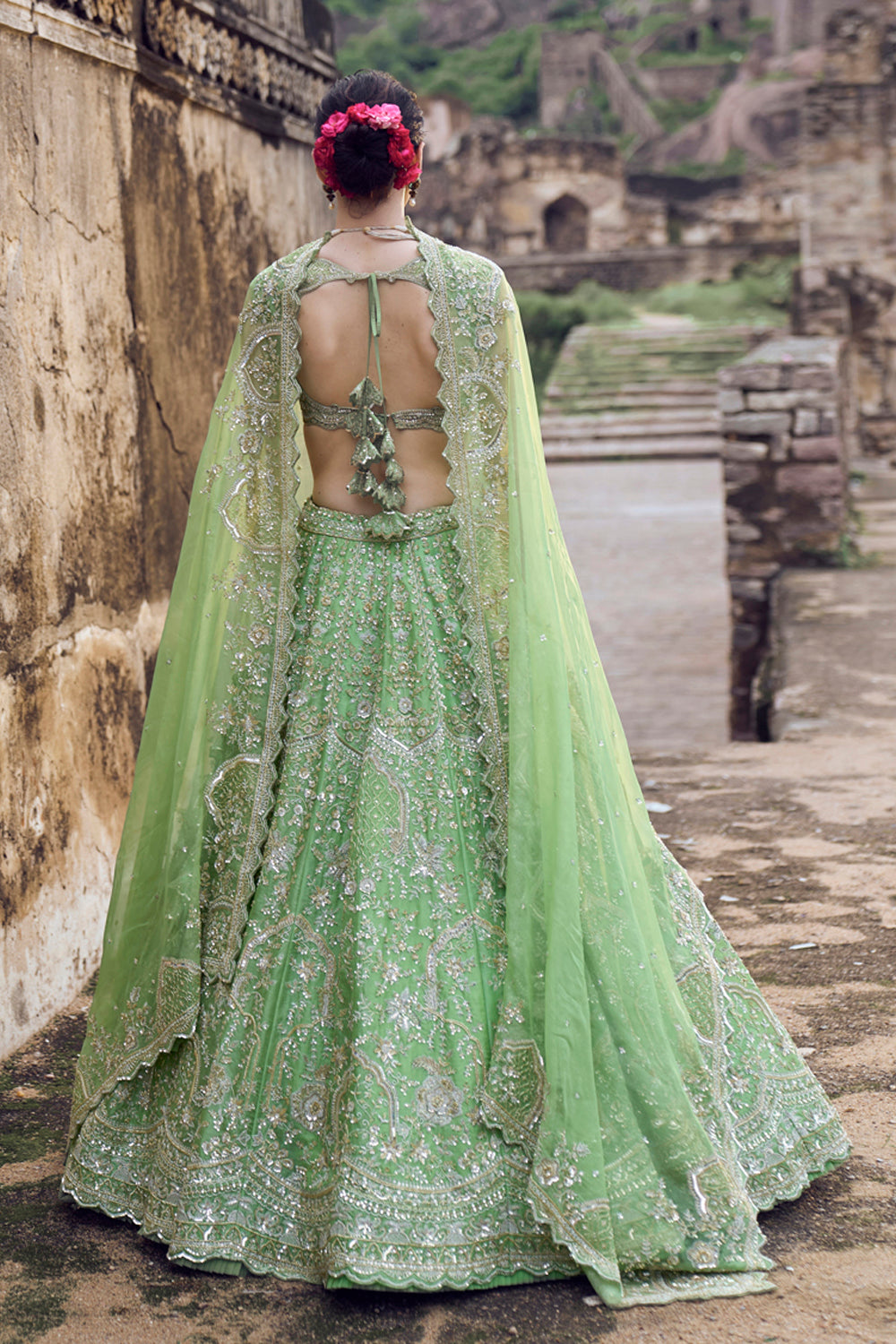 Green Naina Lehenga Set